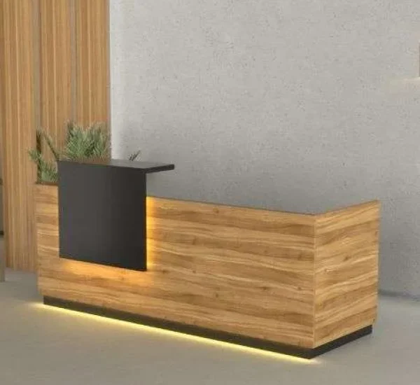 LORY reception counter with black panel