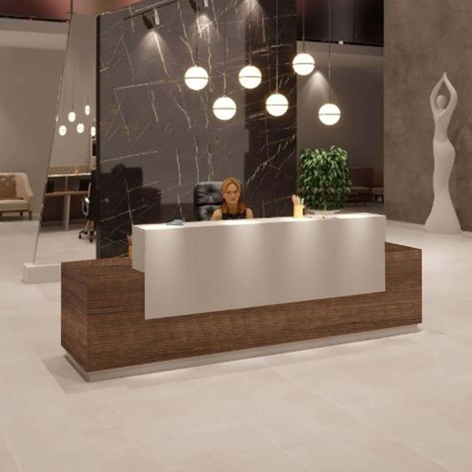 WOODY reception counter