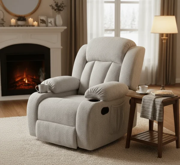 ليزي بوي عصري للراحة والاسترخاء مع حامل أكواب ومساچ